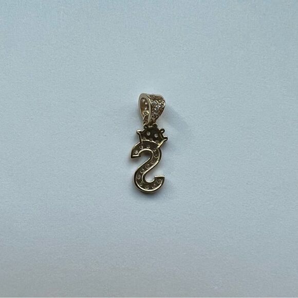 14k Real Gold Initial "S" Pendant/Charm- Gold Letter "S" Pendant for Him/Her - Picture 5 of 5